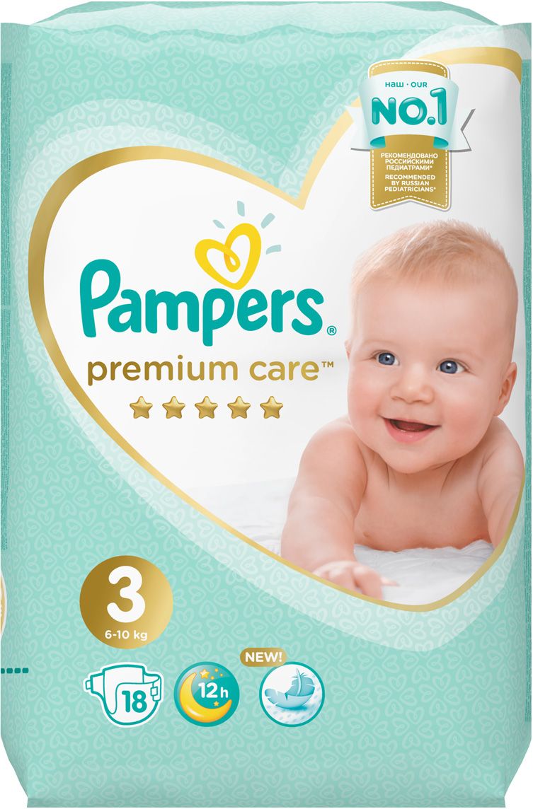 Pampers  Premium Care 6-10  ( 3) 18 